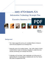 County of Gwinnett, GA: Information Technology Strategic Plan Executive Summary Presentation