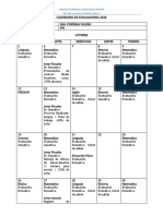 6ºB Calendario Evaluaciones Octubre 2020