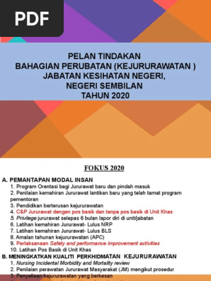 Pelan Tindakan BHGN Perubatan 2020  PDF
