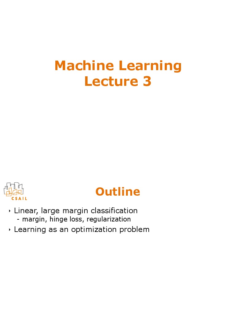 Large Margin Classification Optimization | PDF | Emerging Technologies ...