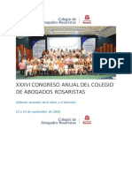 XXXVI Congreso Anual Del Colegio de Abogados Rosaristas