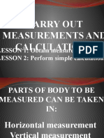 Carry Out Measurements and Calculations
