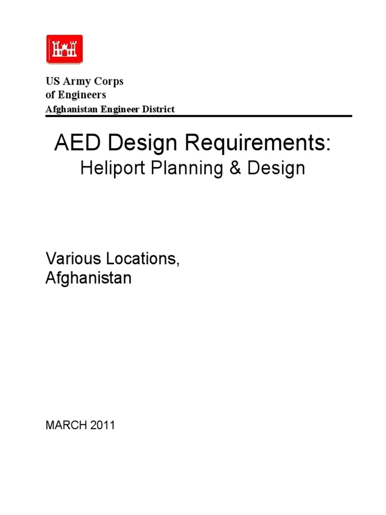 AED Design Requirements Helipad PDF Airport Air Traffic Control