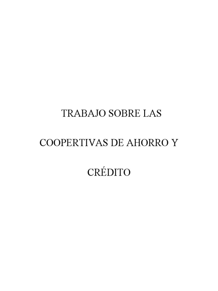 Cooperativas de Ahorro y Crédito en Perú | PDF | Cooperativa | Bancos