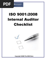 ISO 9001 Internal Audit Checklist