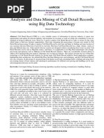 Analysis and Data Mining of Call Detail Records