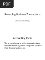 Recording Business Transactions