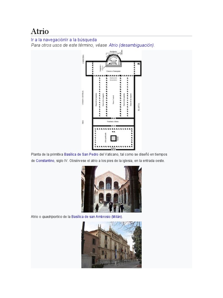 Atrio PDF Diseño arquitectonico Arquitectura