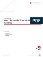 Learn German in Three Minutes #9 Currency: Lesson Notes