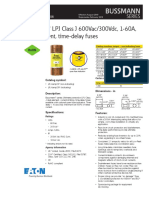 Low-Peak™ LPJ Class J 600Vac/300Vdc, 1-60A, Dual Element, Time-Delay Fuses