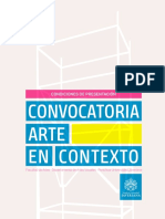 Convocatoria Arte en Contexto: Condiciones de Presentación