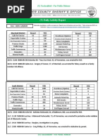 (U) Daily Activity Report: Marshall District