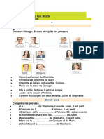 Fiche Je Découvre Les Mots Les Membres de La Famille