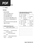 6 Creativity Extra Practice: 6.1 Vocabulary Environment