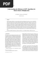 Understanding The Efficiency of GPU Algorithms For Matrix-Matrix Multiplication