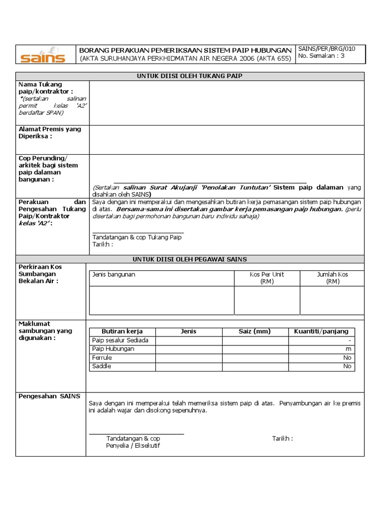 Brg010 Perakuan Pemeriksaan Com Pipe Pdf