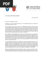 Letter to Clergy From the Archbishops and Bishop of London 2020.11.01