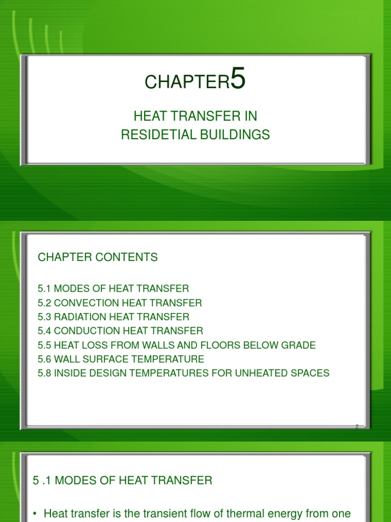 Heat Transfer in Residetial Buildings | PDF | Heat Transfer | Thermal ...