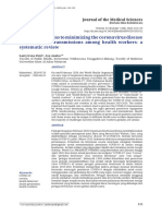 Preventive Actions To Minimizing The Coronavirus Disease 19 (COVID-19) Transmissions Among Health Workers: A Systematic Review