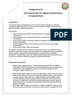 Assignment 14 Digital Learning: Developing Skills For Digital Transformation of Organizations
