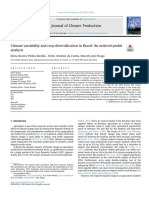 Climate Variability and Crop Diversification in Brazil - An Ordered Probit Analysis