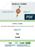 MODAL VERBS Obligation VS ABILITY