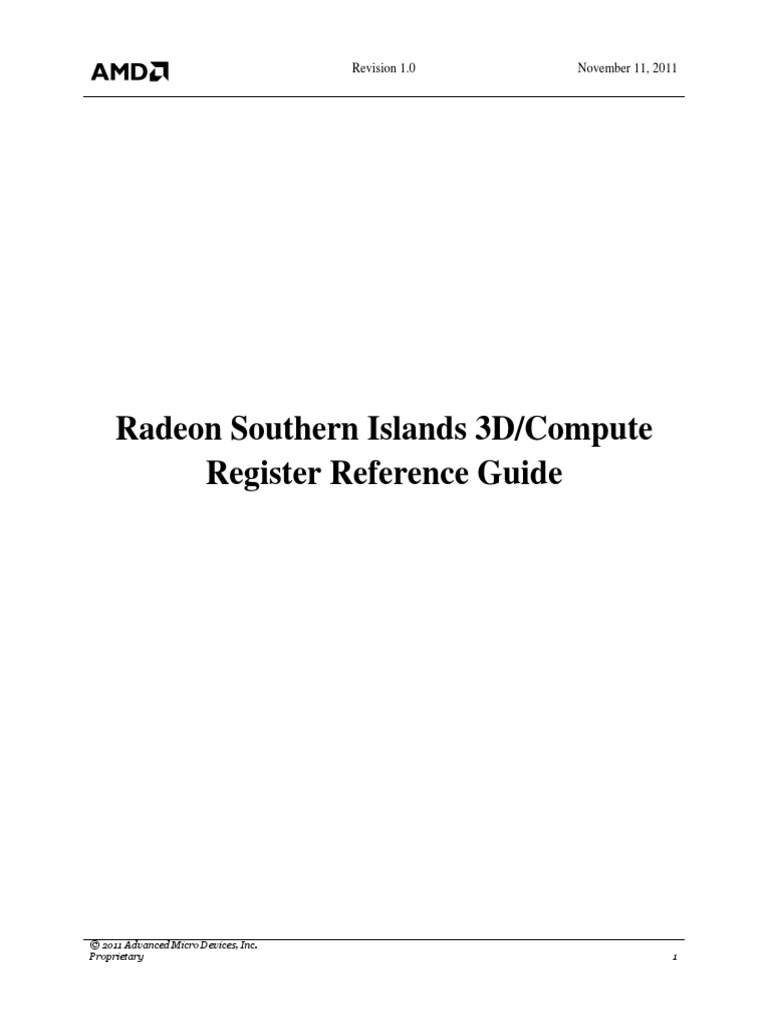 SI 3D Registers | PDF | Shader | Advanced Micro Devices