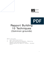 Rapport Building 10 Points