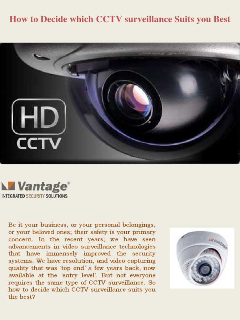 Choosing the Right CCTV Surveillance System | PDF | Closed Circuit ...
