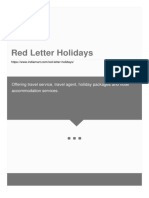 Red Letter Holidays: Offering Travel Service, Travel Agent, Holiday Packages and Hotel Accommodation Services