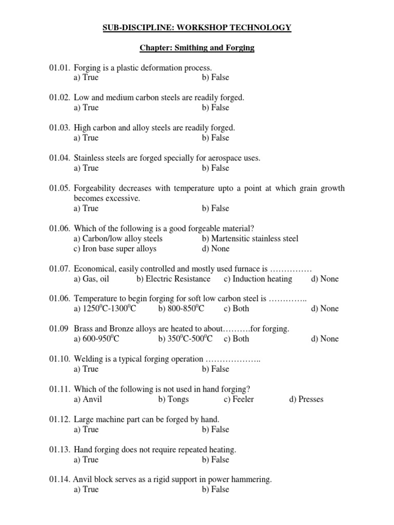 Workshop Technology: Smithing & Welding | PDF | Forging | Welding