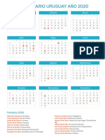 Calendario Uruguay 2020 PDF
