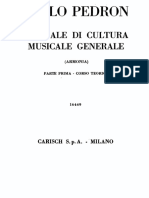 Pedron Carlo - Manuale Di Cultura Musicale Generale (Armonia), Parte Prima - Corso Teorico - CARISCH MILANO PDF