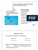 Relative-Motion Analysis of Two Particles Using Translating Axes