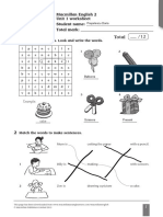 Total: Macmillan English 2 Unit 1 Worksheet Student Name: Total Mark