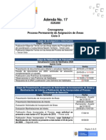 Cronograma - PPAA. Adenda No. 17 25.09.2020