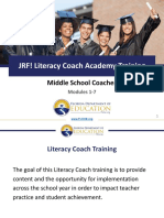 JRF! Literacy Coach Academy Training: Middle School Coaches