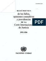 Resúmenes de Fallos, Opiniones Consultivas y Providencias de La CIJ - OnU - 1992-1996