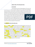 Academic Voice: The Financial Crisis: This Is An Abstract From A Journal Article