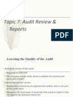 ACC802 Audit Review Reports