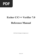 Escher C/C++ Verifier 7.0 Reference Manual: © 2017 Escher Technologies Ltd. All Rights Reserved