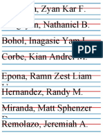 Names With Blue and Red Lines