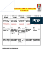 HORARIO DE CLASES DE LA SEMANA 31