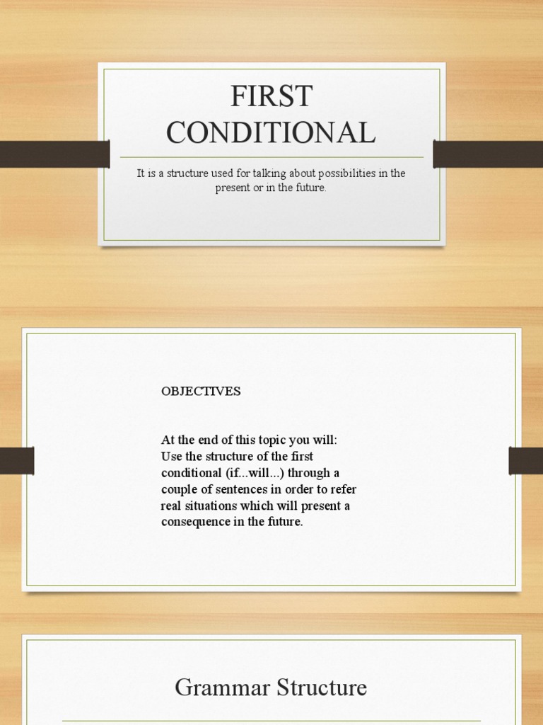 Understanding First Conditional Grammar | PDF