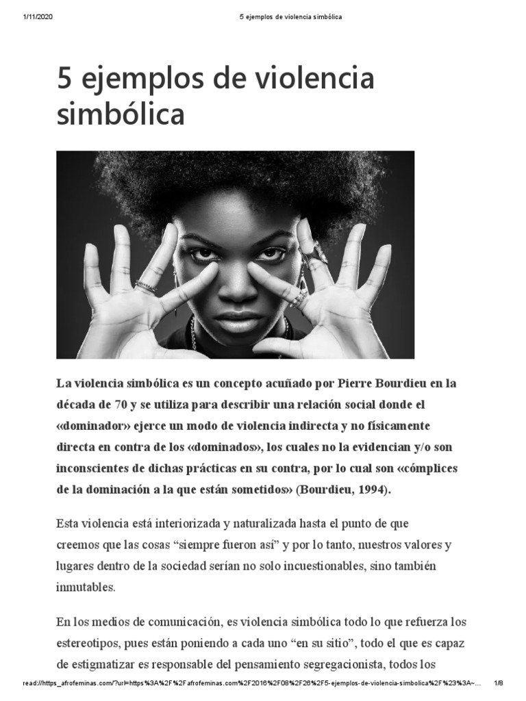 Cinco ejemplos de violencia simbólica y cómo se manifiesta en la ...