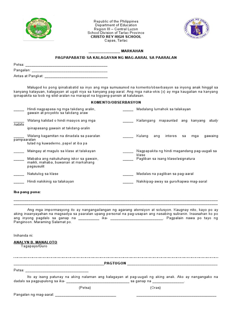 Form Problem Student | PDF