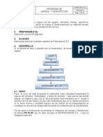 PS P 01 Programa Limpieza y Desinfeccion PDF