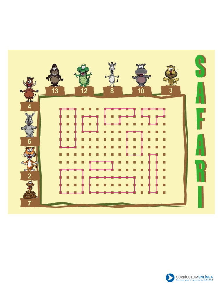 Juego de Mesa Safari Matemático | PDF
