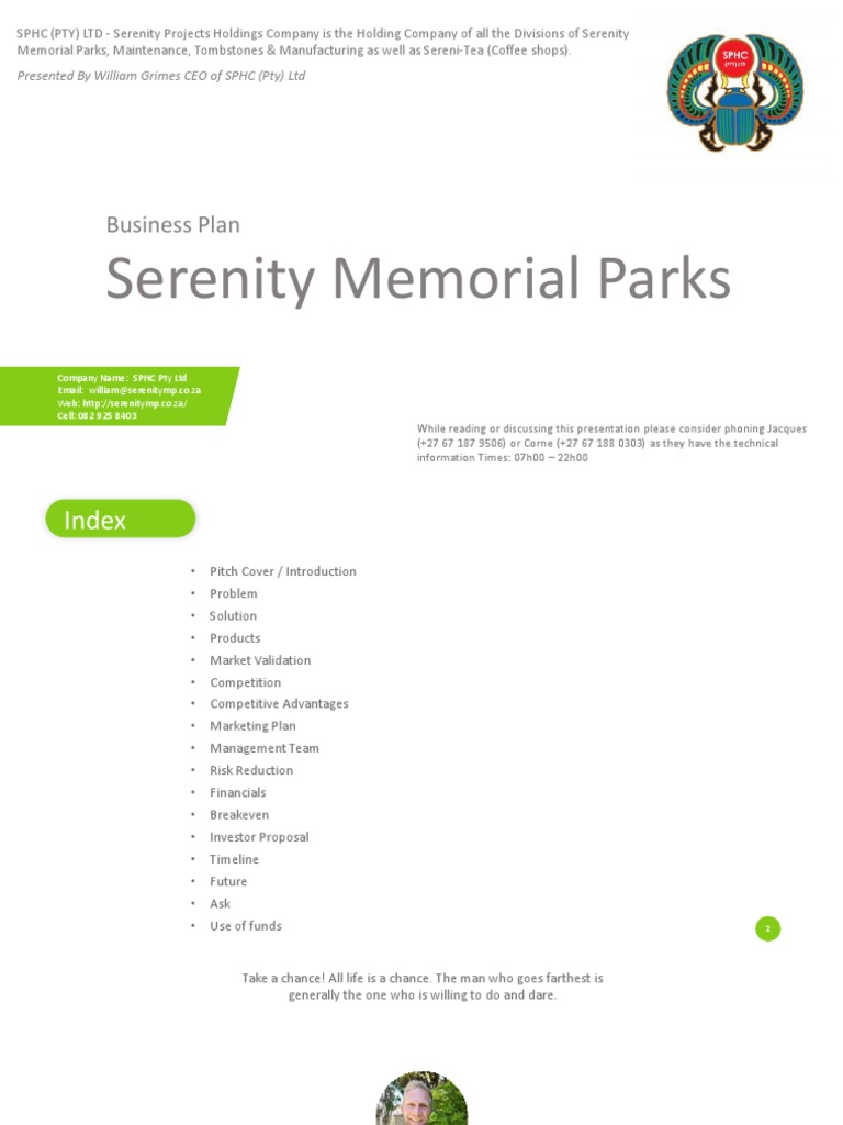 cemetery business plan pdf
