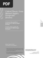 Critical Theory: From Michael Apple's Perspective (Review)